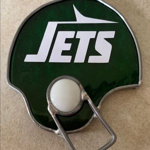 JETS HELMET STAIN GLASS DECORATIVE IRNAMENT
